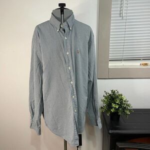 Ralph Lauren Yarmouth Button Down Houndstooth Oxford Shirt Mens Size 15.5